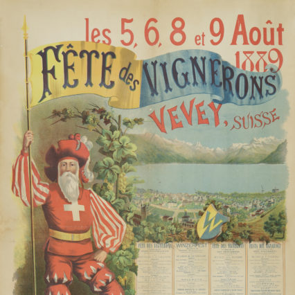 Fête des Vignerons, Vevey. Affiche de l'année 1889